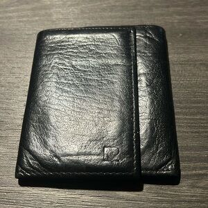 Pierre Cardin, black leather trifold wallet